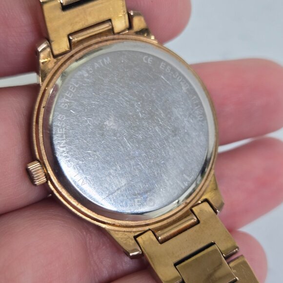 Fossil Women's Jesse Rose Gold-Tone Stainless Steel Bracelet Watch 34mm ES3020 - Picture 11 of 15